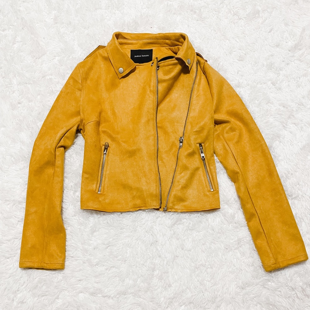 Yellow suede jacket